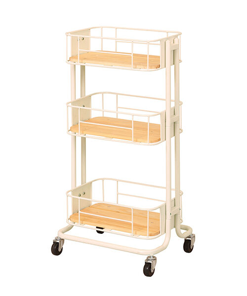  「幅35cm　ワイドワゴン」|食器・キッチングッズ|ﾎﾜｲﾄ