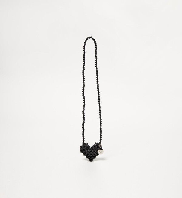 SY UNITED ARROWS「＜SY＞ ハートビーズネックチャーム」|ネックレス|BLACK