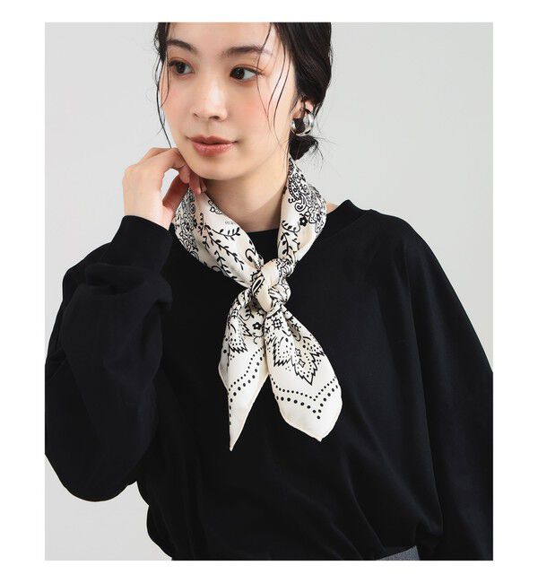 Demi-Luxe BEAMS 「manipuri / カレイド バンダナ スカーフ」|バンダナ・スカーフ|WHITE