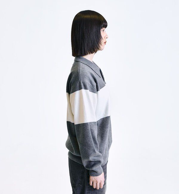 SHIPS「City Ambient Products:〈手洗い可能〉リラックス 1ボタン ニットポロシャツ」|ニット・セーター|