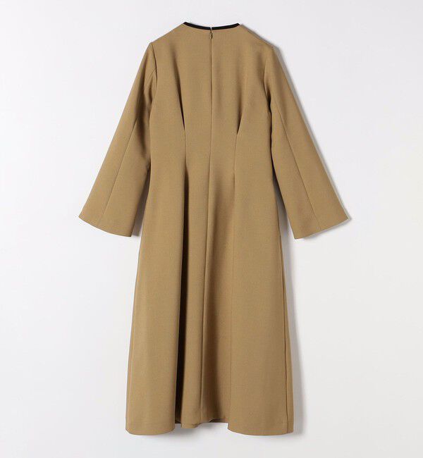 SHIPS any「【WEB限定】SHIPS any: ダブルクロス ウエスト タック Aライン ワンピース ［NAVY BLUE］」|ワンピース|