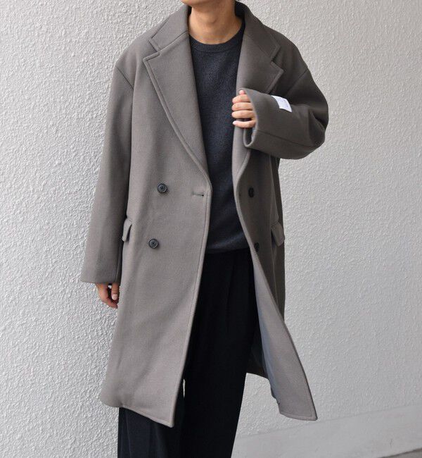 SHIPS any「SHIPS any: PURE WOOL MELTON ダブル チェスターコート 25AW◇」|チェスターコート|
