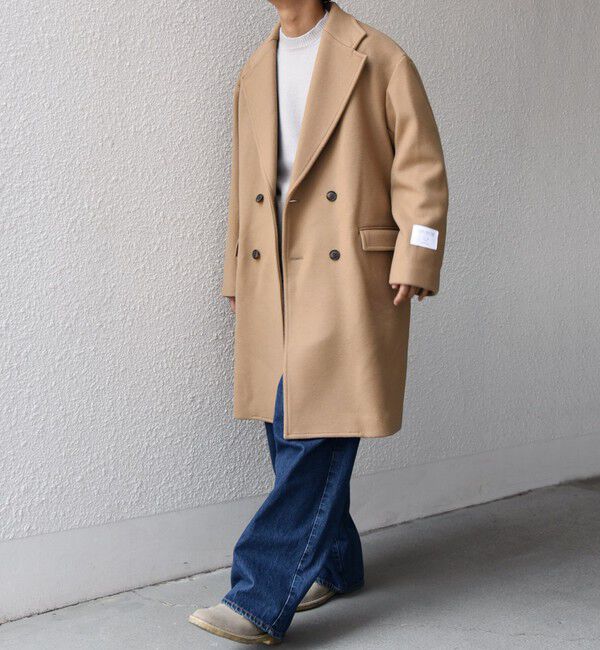 SHIPS any「SHIPS any: PURE WOOL MELTON ダブル チェスターコート 25AW◇」|チェスターコート|