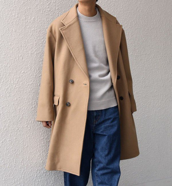 SHIPS any「SHIPS any: PURE WOOL MELTON ダブル チェスターコート 25AW◇」|チェスターコート|