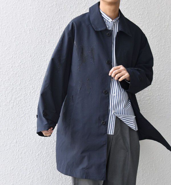 SHIPS any「SHIPS any:〈撥水加工〉タスラン SOLOTEX(R) ステンカラー コート 26SS◇」|ステンカラーコート|ネイビー
