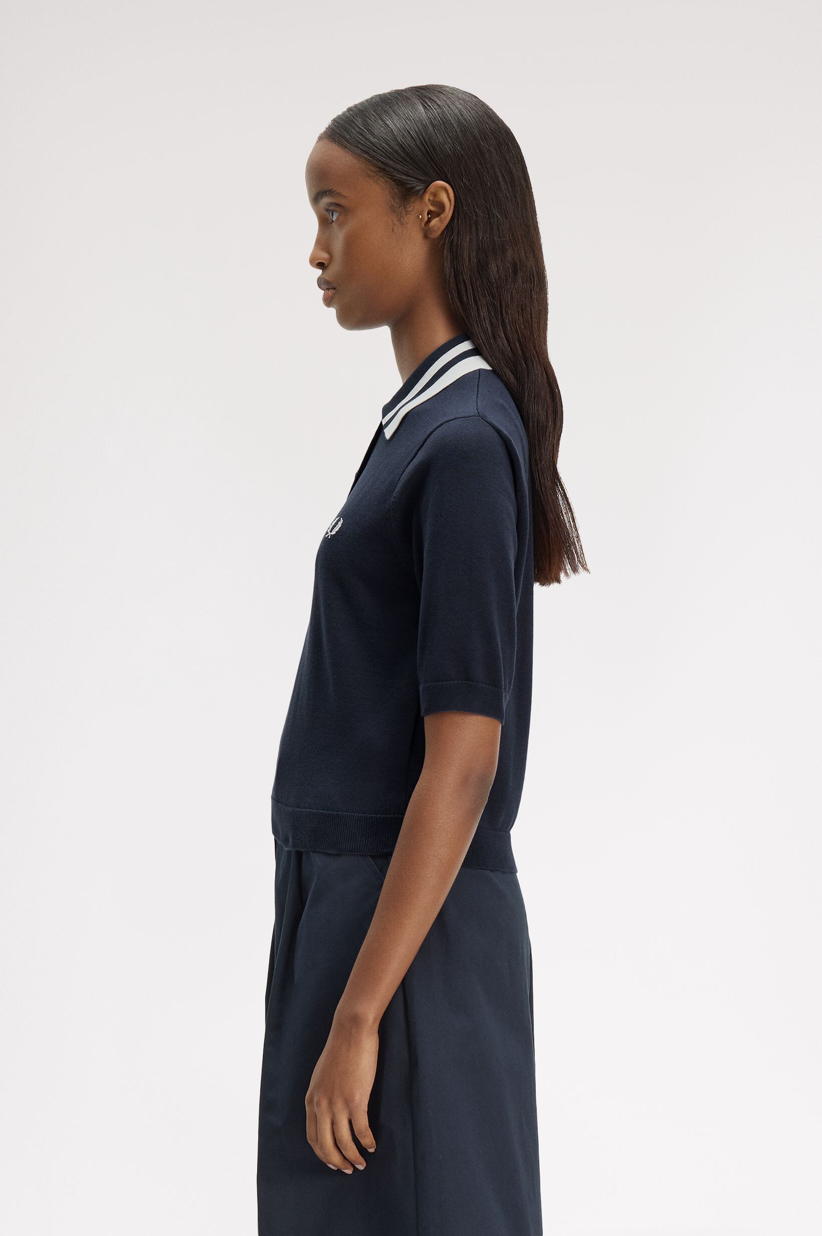 FRED PERRY 「Bold Twin Tipped Knitted Shirt／ボールドツインティップニットポロシャツ」|ポロシャツ|
