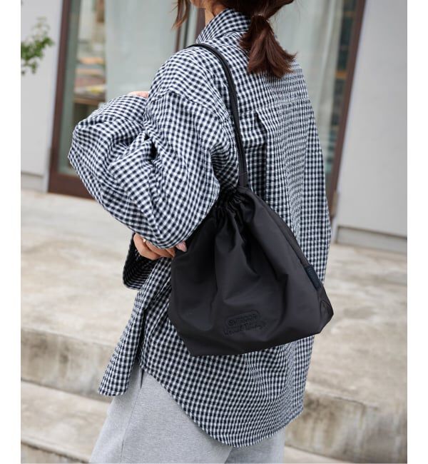 OUTDOOR PRODUCTS Usual Things「追加2 BASIC Drawstring BAG」|ショルダー・メッセンジャー|ブラック
