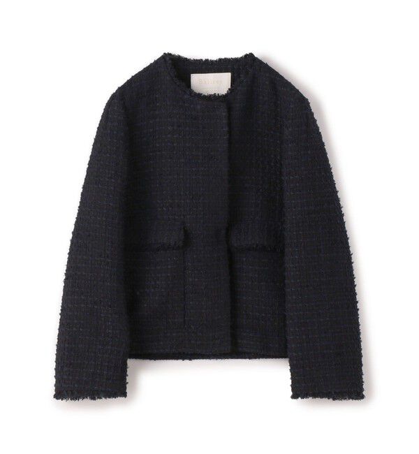 Ballsey「ミックスヤーンツイード ノーカラージャケット」|ノーカラージャケット|69 ネイビー