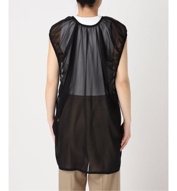  「GATHERED CHIFFON TANK：ブラウス」|シャツ・ブラウス|