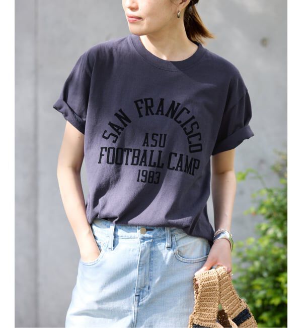 SLOBE IENA「《追加》GULF COAST/ガルフコースト SLOBE別注 グラフィックTEE1」|Tシャツ・カットソー|ネイビー