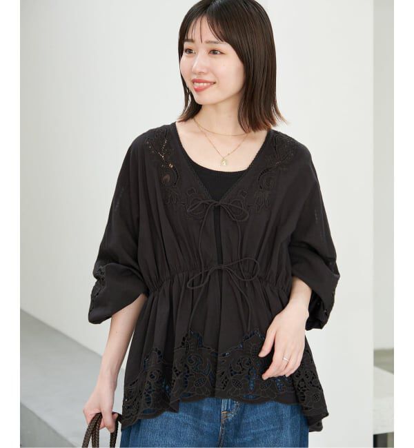 SLOBE IENA「India刺繍カーデブラウス」|シャツ・ブラウス|