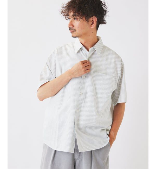 JOURNAL STANDARD relume「JAMES FABRIC コットンリネン ストライプ 半袖シャツ」|シャツ・ブラウス|