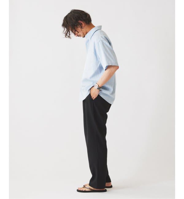 JOURNAL STANDARD relume「JAMES FABRIC コットンリネン ストライプ 半袖シャツ」|シャツ・ブラウス|