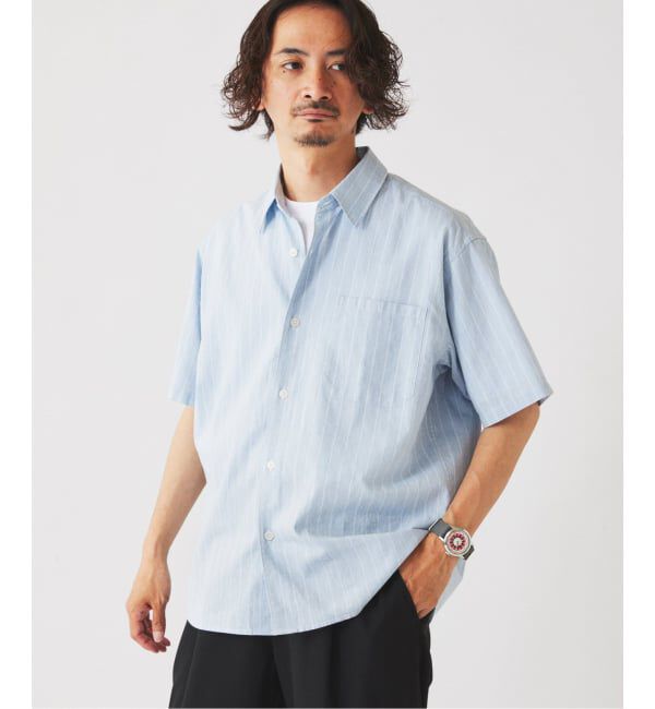 JOURNAL STANDARD relume「JAMES FABRIC コットンリネン ストライプ 半袖シャツ」|シャツ・ブラウス|