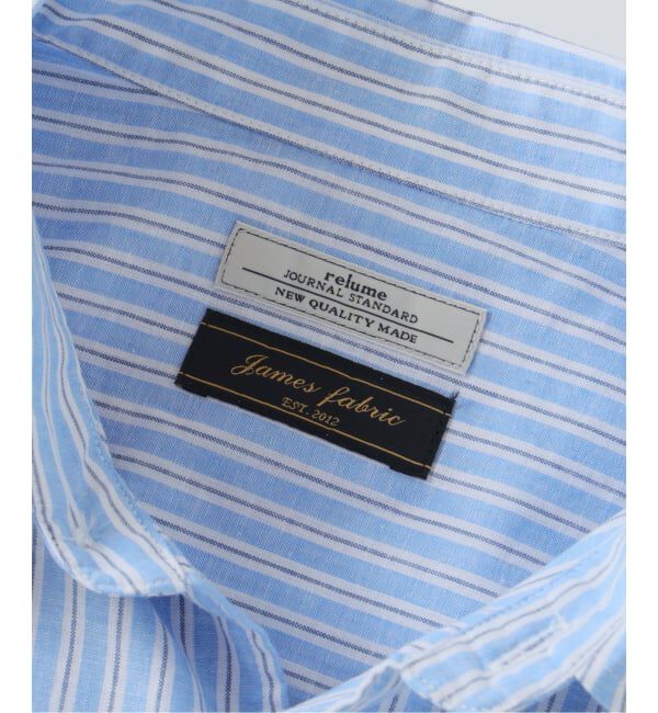 JOURNAL STANDARD relume「JAMES FABRIC コットンリネン ストライプ 半袖シャツ」|シャツ・ブラウス|