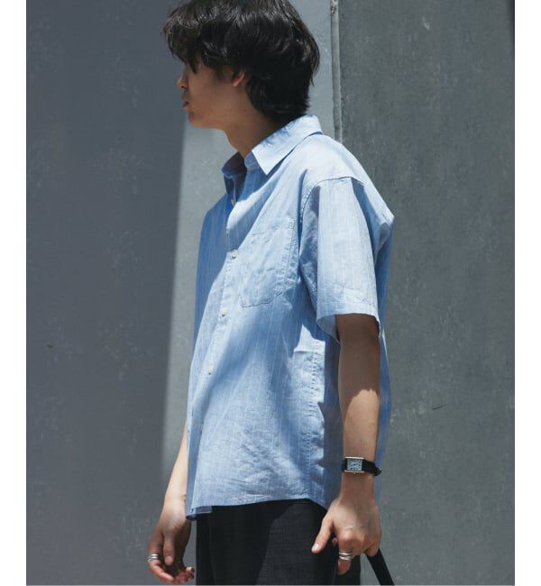 JOURNAL STANDARD relume「JAMES FABRIC コットンリネン ストライプ 半袖シャツ」|シャツ・ブラウス|