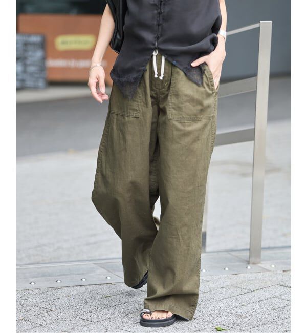 JOURNAL STANDARD「《追加予約2》コットンリネン EASY Utility パンツ」|その他|カーキ