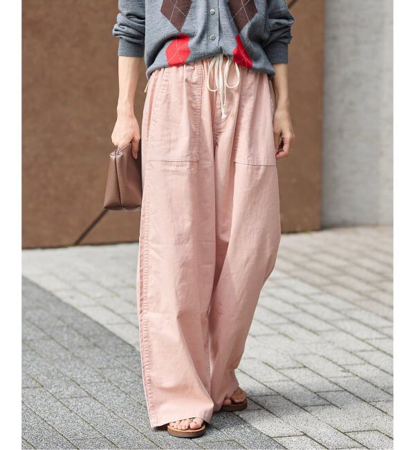 JOURNAL STANDARD「《追加予約2》コットンリネン EASY Utility パンツ」|その他|ピンク