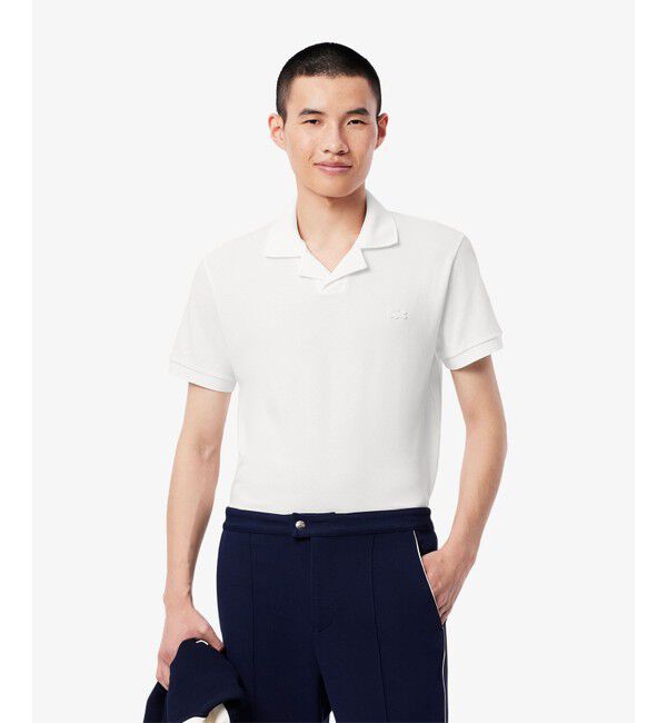LACOSTE「オープンカラーポロシャツ」|ポロシャツ|ホワイト