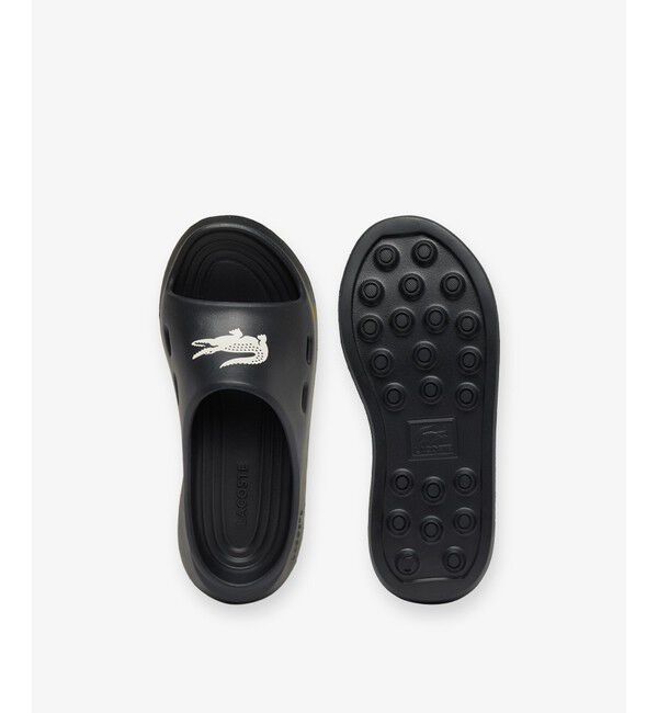 LACOSTE「レディース MEDUZ SLIDE 126 1 CFA 軽量 ワイドストラップ厚底スライドサンダル」|サンダル|