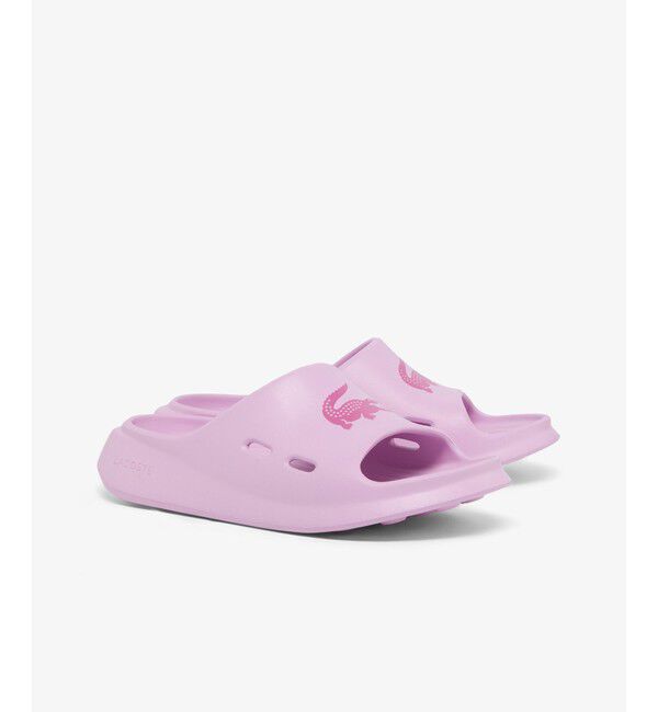 LACOSTE「レディース MEDUZ SLIDE 126 1 CFA 軽量 ワイドストラップ厚底スライドサンダル」|サンダル|