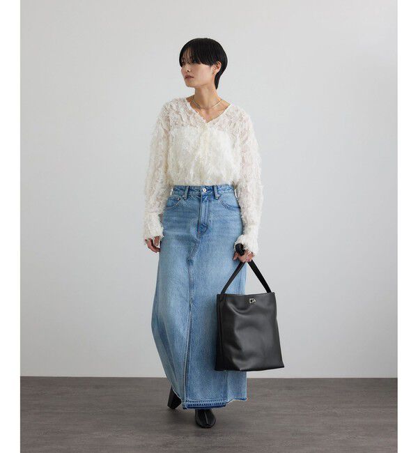 SALON adam et rope'「【WEB限定】【W S（ドゥーブル）】ソフトレザーメタルロックバケットバッグ」|ショルダー・メッセンジャー|