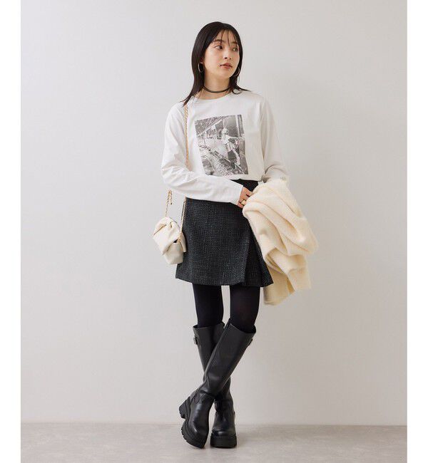VIS「ロゴ＆フォトアソートプリントロンT」|Tシャツ・カットソー|