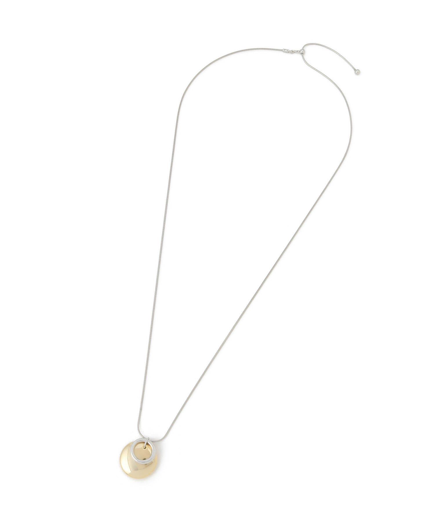 ADAM ET ROPE'「【WEB限定】プレートリングネックレス」|ネックレス|