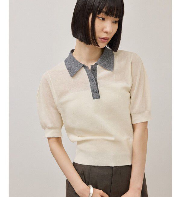 ADAM ET ROPE'「【定番】ラミーニットポロシャツ」|ポロシャツ|