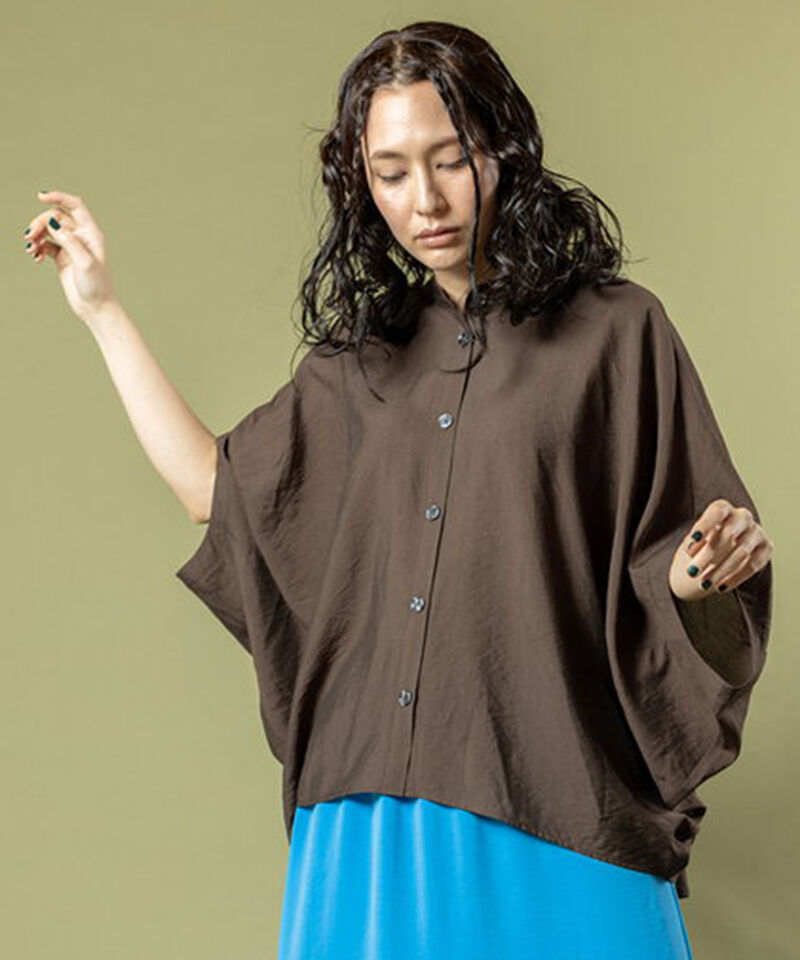  「コクーンバックギャザーブラウス」|シャツ・ブラウス|BROWN