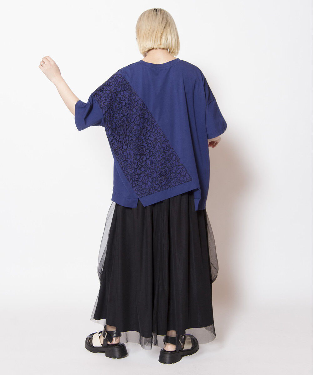  「レース切替Tシャツ」|Tシャツ・カットソー|