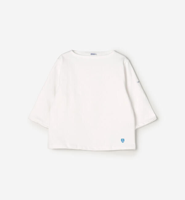ORCIVAL「ORCIVAL | コットンロード ショートスリーブ ボートネックバスクシャツ WOMEN」|Tシャツ・カットソー|WHITE
