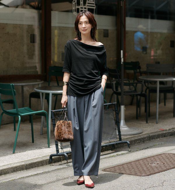  「予約【接触冷感性/マシンウォッシャブル】ゴブソデネックコンシャスカットソー」|Tシャツ・カットソー|