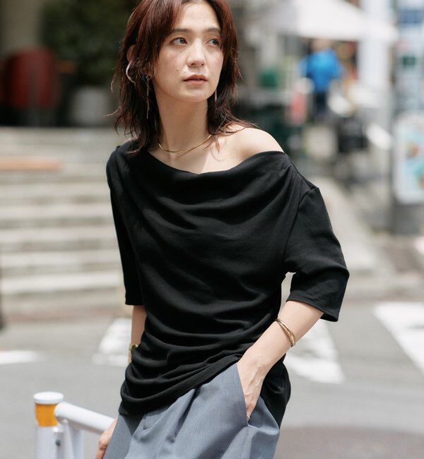  「予約【接触冷感性/マシンウォッシャブル】ゴブソデネックコンシャスカットソー」|Tシャツ・カットソー|