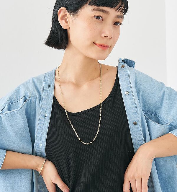 collex「【dignif】【金属アレルギー対応】ミックスチェーン2WAYネックレス」|ネックレス|その他1