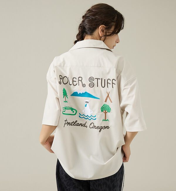 ABAHOUSE「【POLeR/ポーラー】TOURIST SHIRT2/スーベニア/ボーリング/6」|シャツ・ブラウス|ベージュ