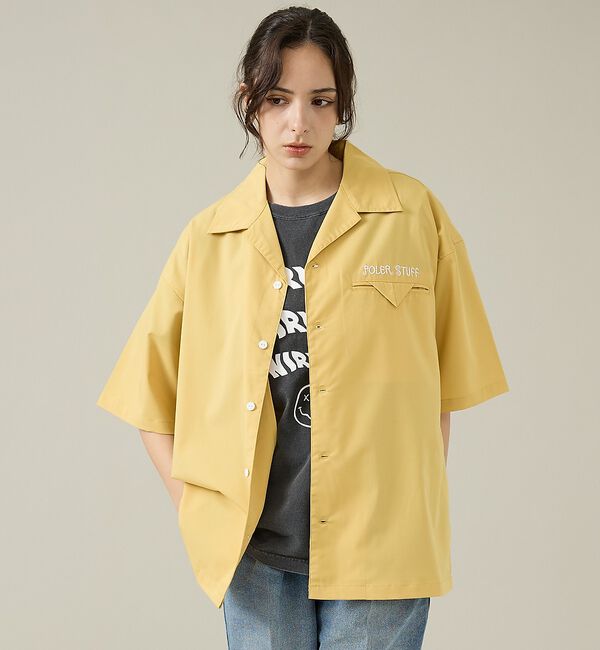 ABAHOUSE「【POLeR/ポーラー】TOURIST SHIRT2/スーベニア/ボーリング/6」|シャツ・ブラウス|マスタード