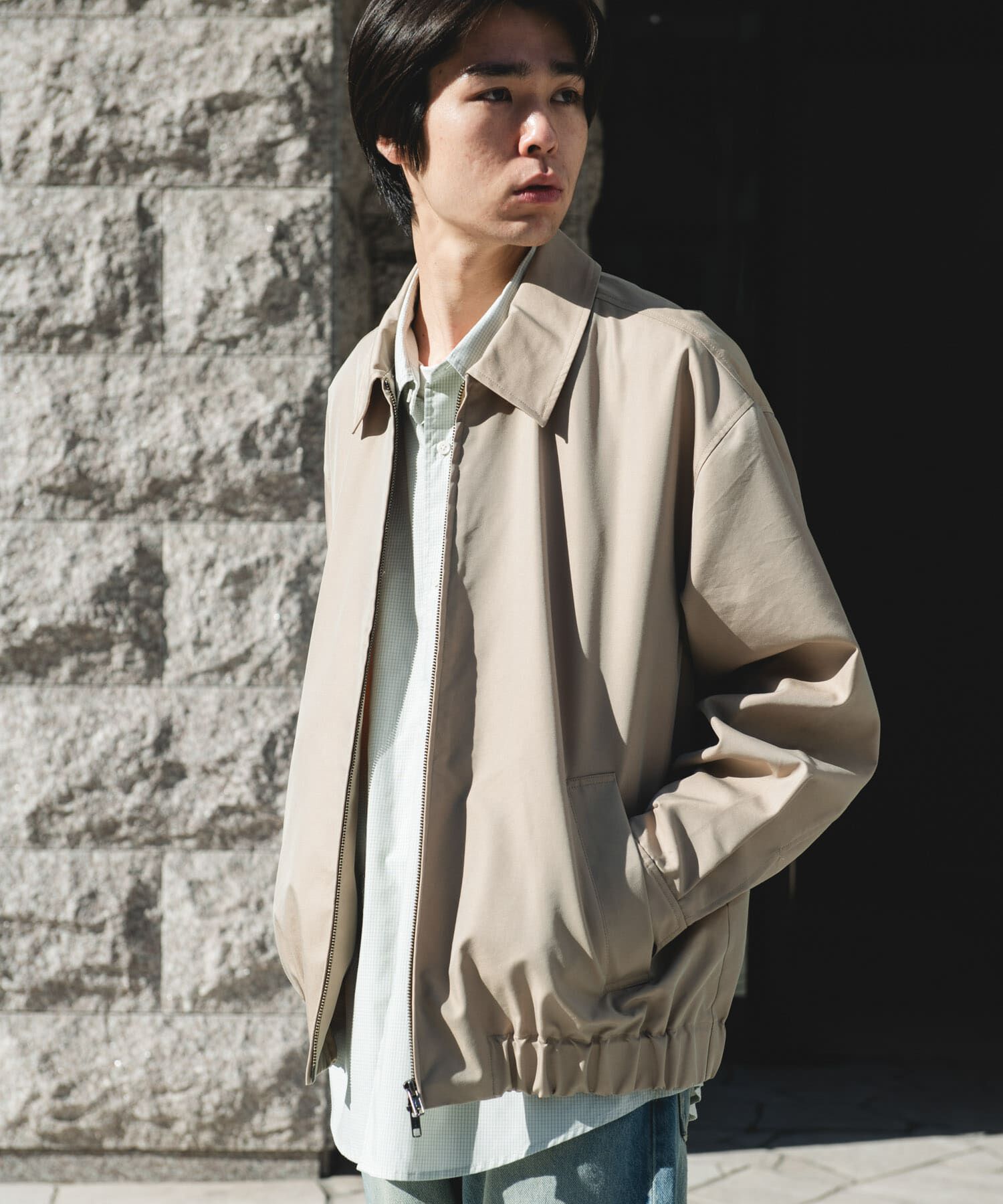 URBAN RESEARCH DOORS「ヘムシャーリング フルジップ ブルゾン」|ブルゾン・スタジャン|