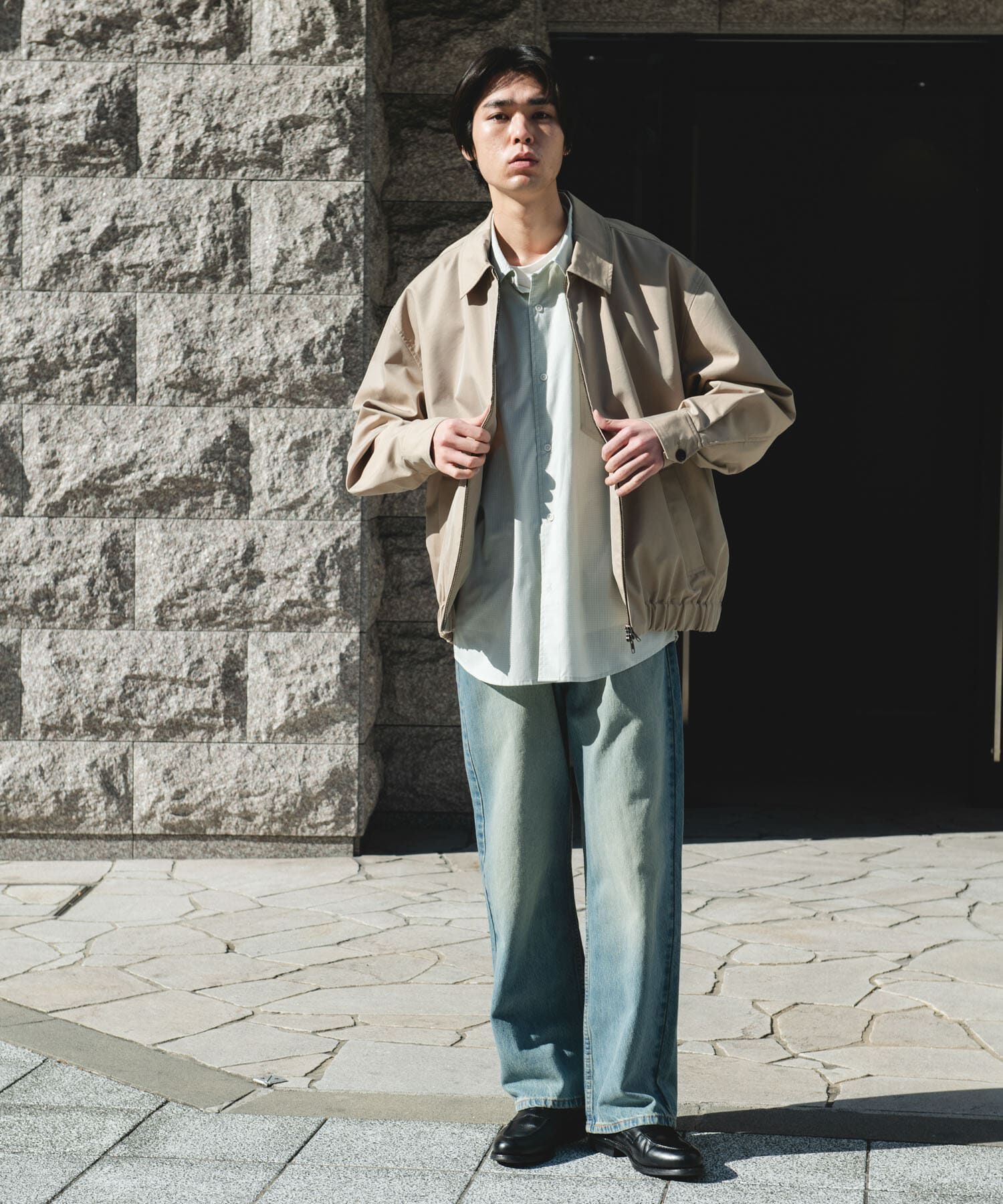 URBAN RESEARCH DOORS「ヘムシャーリング フルジップ ブルゾン」|ブルゾン・スタジャン|
