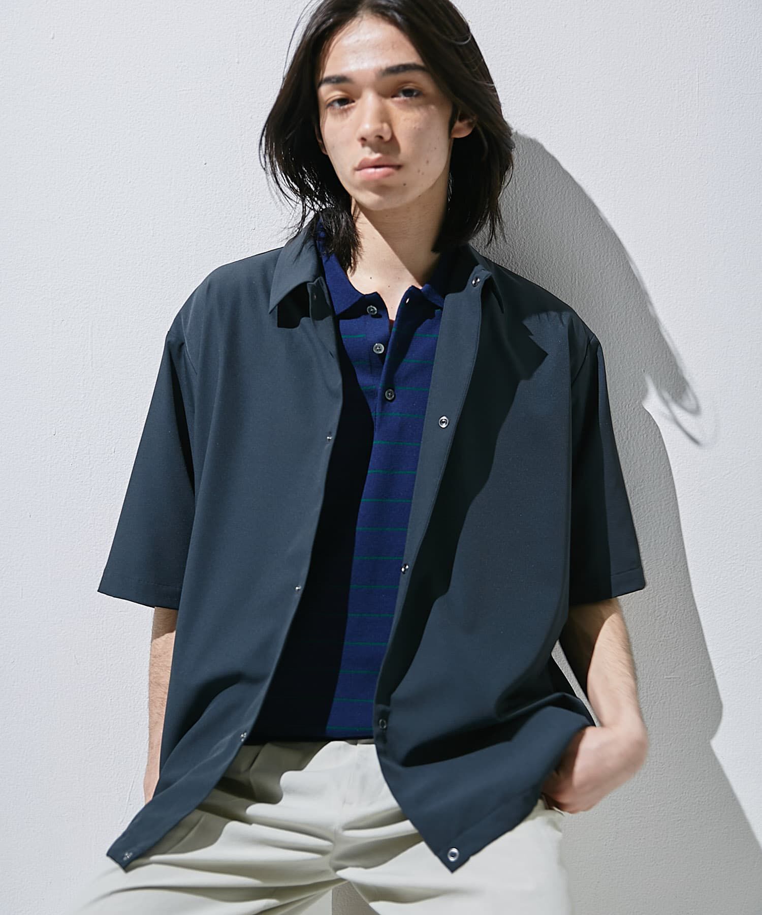URBAN RESEARCH DOORS「『仁村紗和さん着用』『UR TECH』ｻﾏｼｪｱ ｼｮｰﾄｽﾘｰﾌﾞｼｬﾂｶ  」|カーディガン|