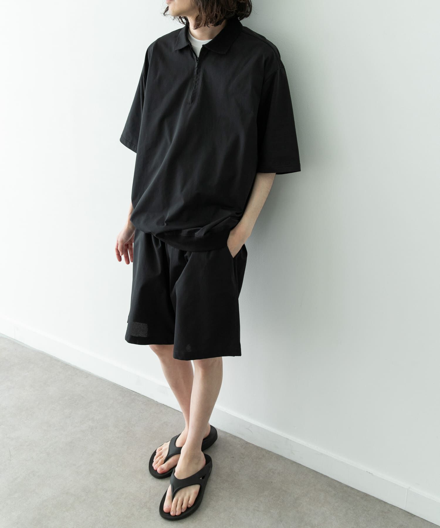 Sonny Label 「ドットメッシュハーフジッププルオーバー」|シャツ・ブラウス|