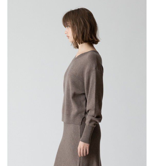 allureville「【セットアップ対応可能】ウールスムース2WAYネックプルオーバー」|ニット・セーター|