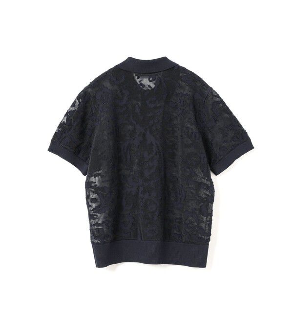 mizuiro ind「mizuiro ind メッシュ刺繍ポロプルオーバー」|Tシャツ・カットソー|