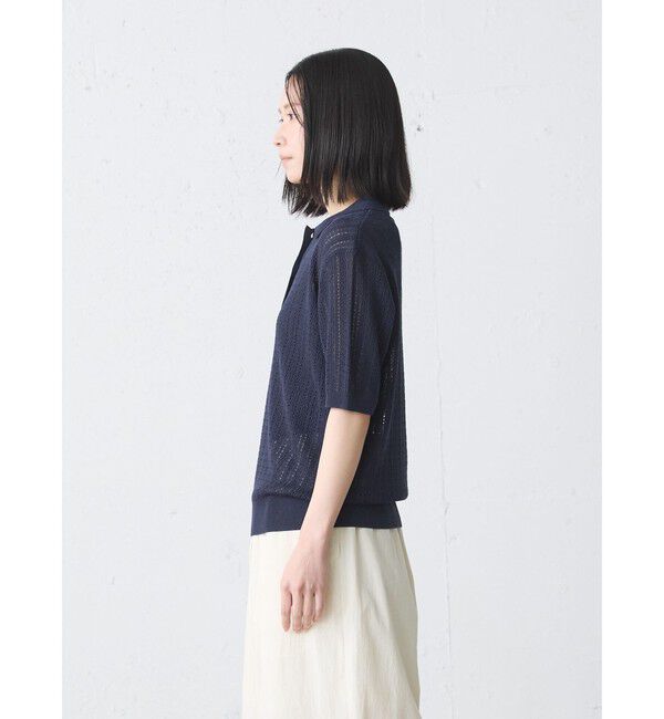 MidiUmi「MidiUmi ニットポロシャツプルオーバー」|ニット・セーター|