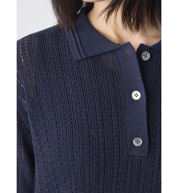 MidiUmi「MidiUmi ニットポロシャツプルオーバー」|ニット・セーター|