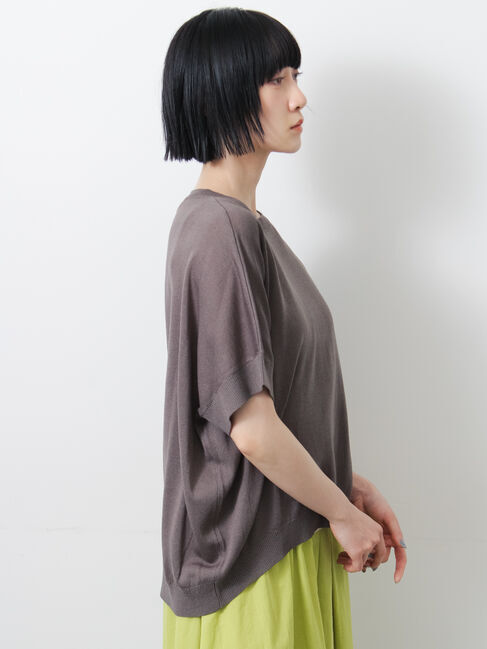 Samansa Mos2「◇【マシンウォッシャブル.接触冷感】麻タッチニットPO」|ニット・セーター|