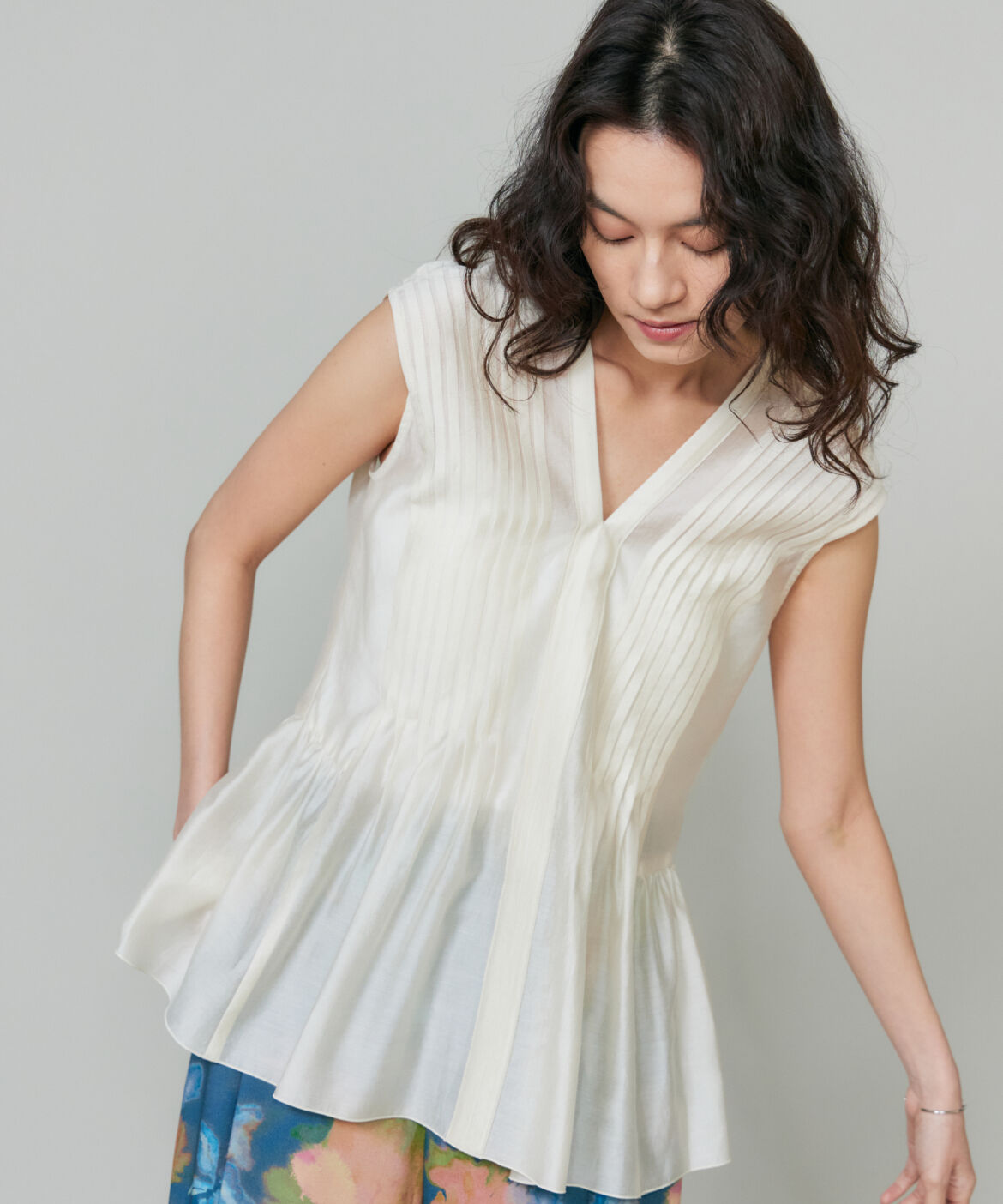 la veille by SUPERIOR CLOSET「ピンタックブラウス」|シャツ・ブラウス|アイボリー2
