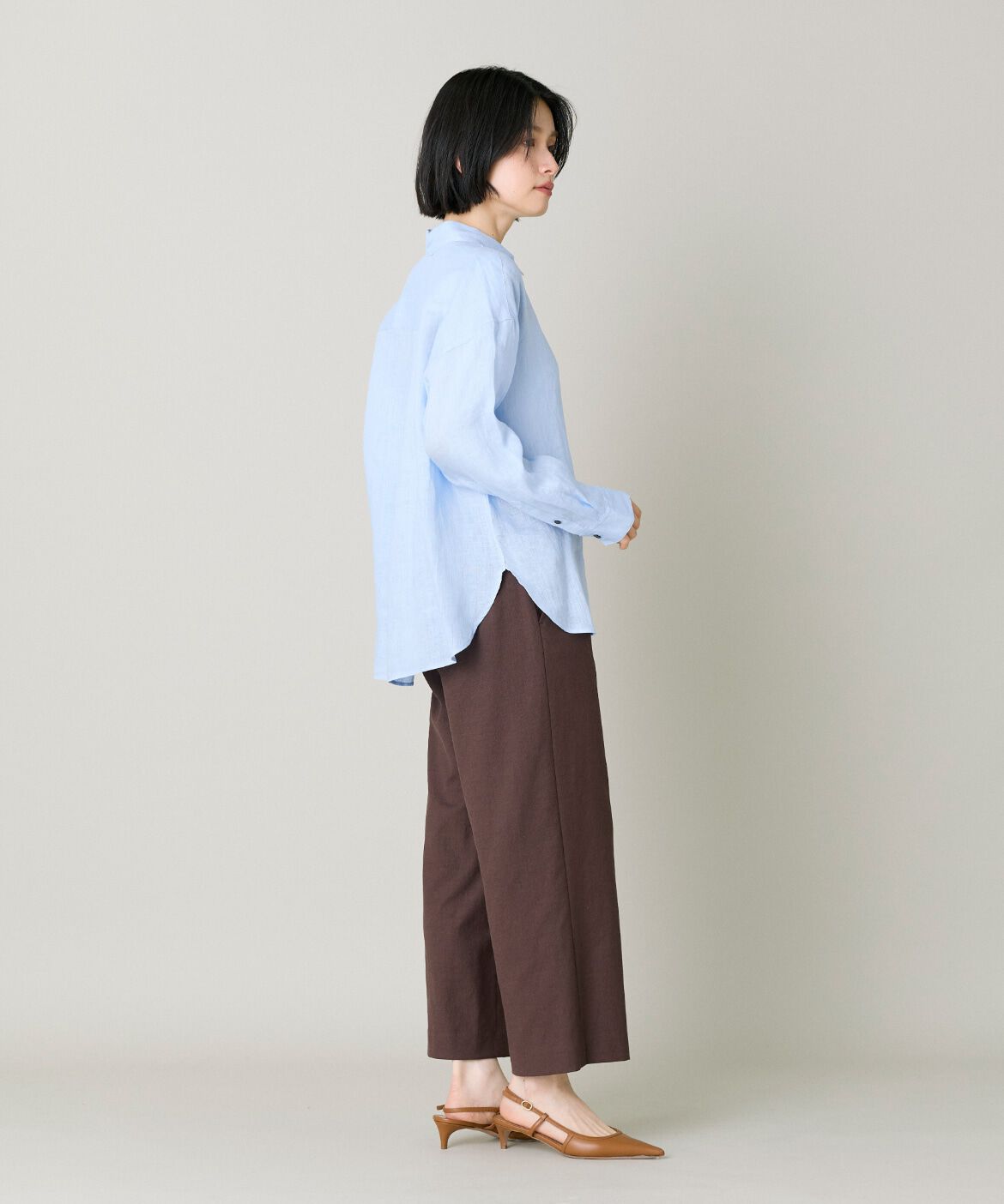 7-IDconcept.「《大きいサイズ》リネンシャツ｜上質な麻素材で涼しく快適な一枚」|シャツ・ブラウス|