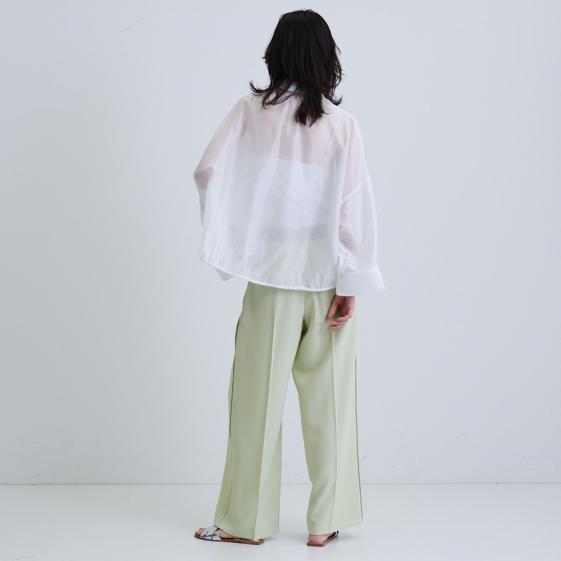 GALLEST「【再入荷】シアーローンステンカラーシャツ/シアーシャツ/シアートップス」|シャツ・ブラウス|