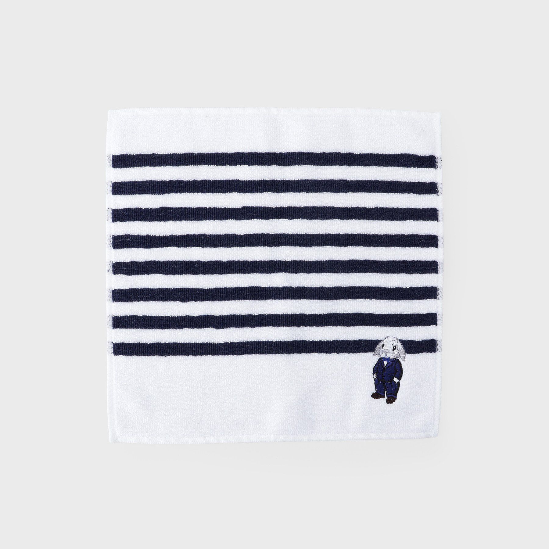 THE SHOP TK「アニマル刺繍 今治タオルハンカチ」|ハンカチ|ネイビー(394)